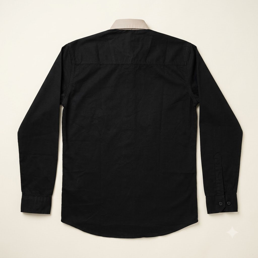 Aarvo Black Contrast Shirt - Image 7