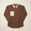 CONTRAST BROWN SHIRT