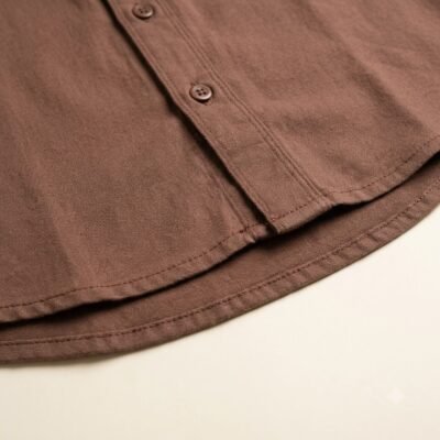 CONTRAST BROWN SHIRT