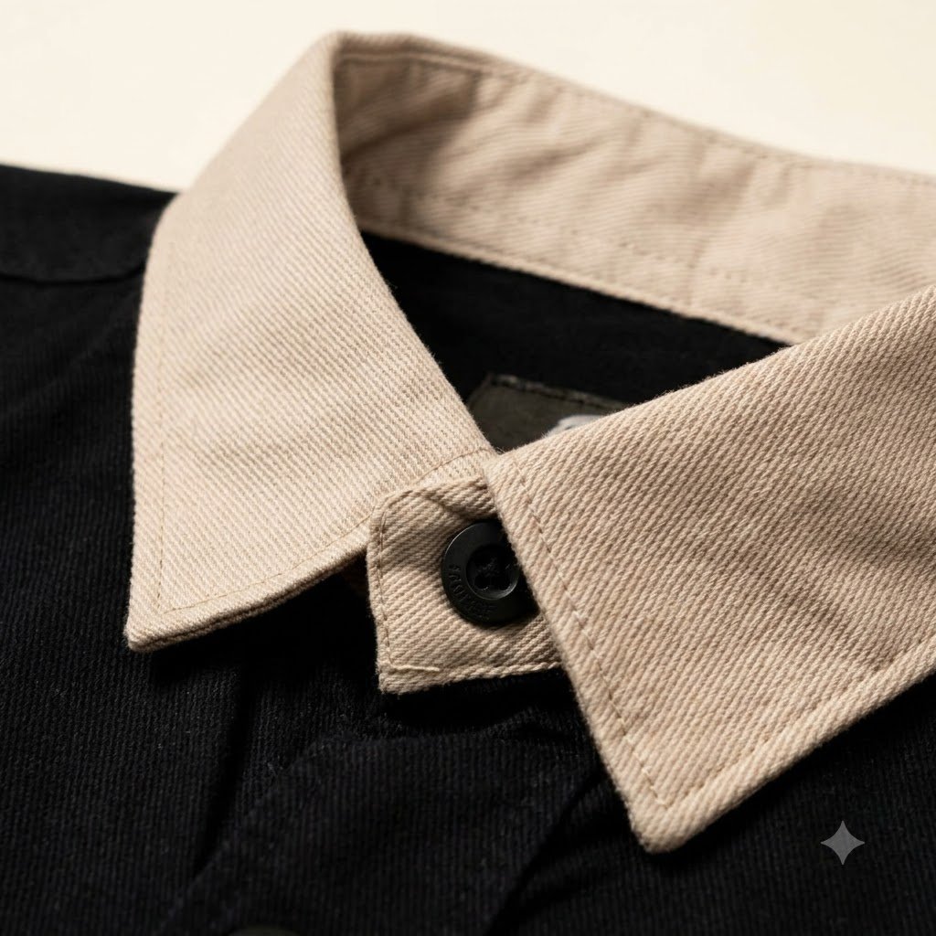 Aarvo Black Contrast Shirt - Image 5