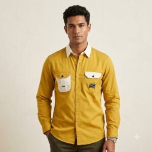Aarvo Mustard Contrast Shirt
