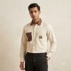 Male_model_wearing_cream_shirt_20260922202526 CONTRAST CREAM SHIRT
