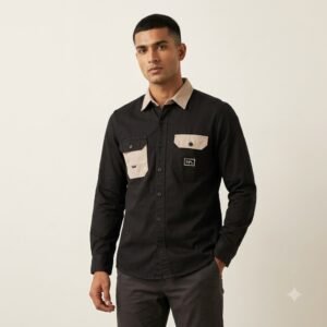 Aarvo Black Contrast Shirt