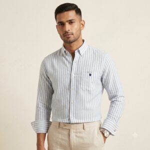 STRIPE SHIRT SKY BLUE