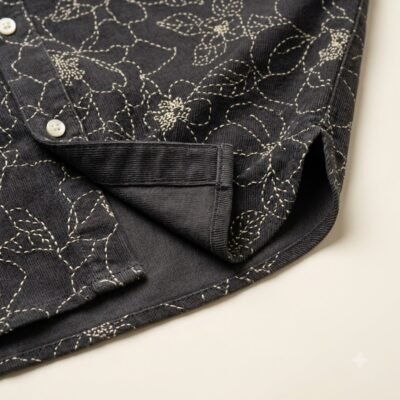Shirt_hem_detail_close-up_20260922204540_2 Aarvo Floral Grey Print Shirt