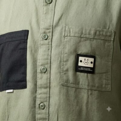Shirt_pocket_detail_and_texture_20260922202526 CONTRAST OLIV GREEN SHIRT