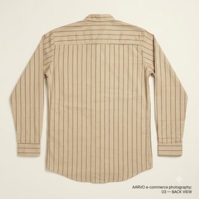 Striped_twill_shirt_back_view_20260922221034 Aarvo Classic Stripe