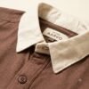CONTRAST BROWN SHIRT