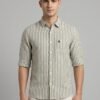 prodect0001 STRIPE SHIRT OLIV GREEN