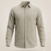 prodect001 STRIPE SHIRT OLIV GREEN